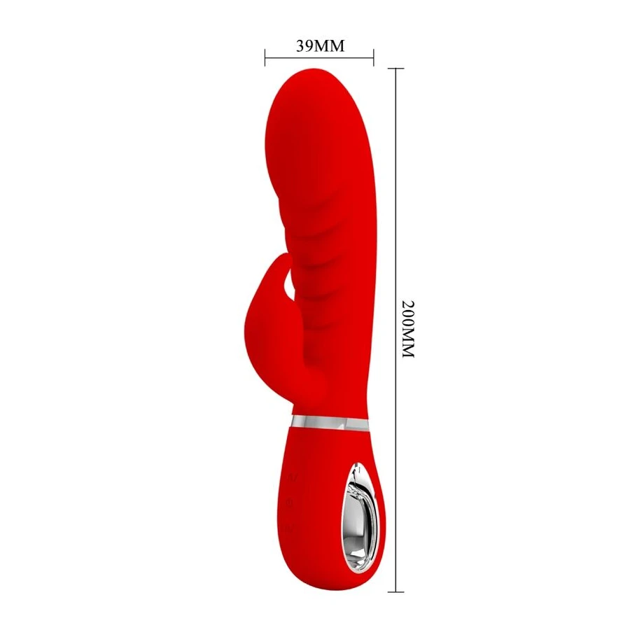PRETTY LOVE - VIBRADOR PRESCOTT MULTIFUNO G-SPOT VERMELHO